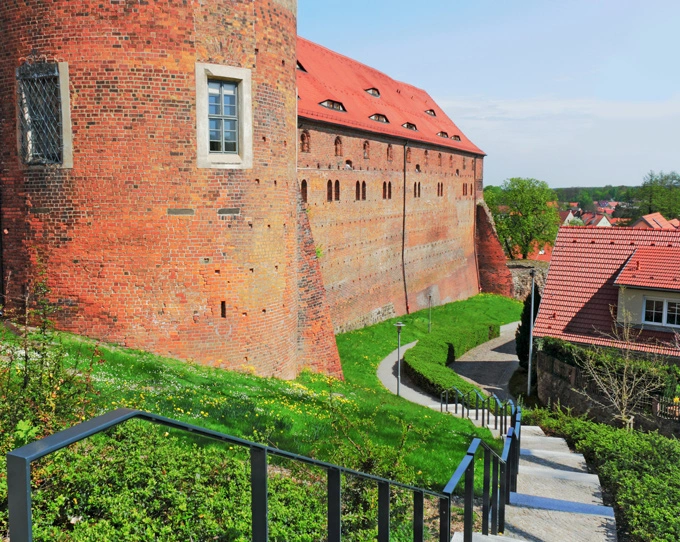 Blick auf die Burg Eisenhardt in Bad Belzig